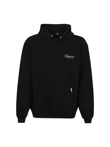 Lniana bluza z kapturem Represent czarna