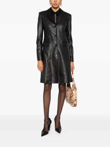Palton Gucci din piele negru