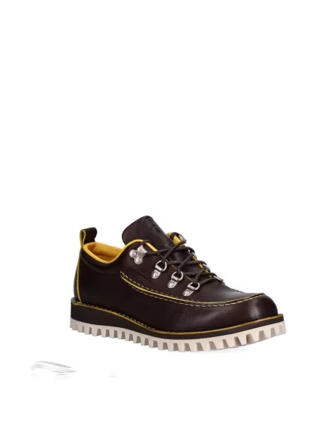 Pantofi derby Fracap din piele maro