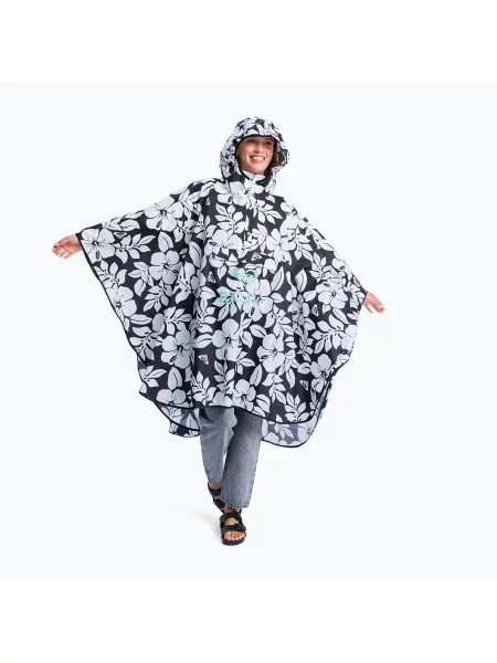 Poncho pentru femei ROXY Midnight Rain anthracite the big mo