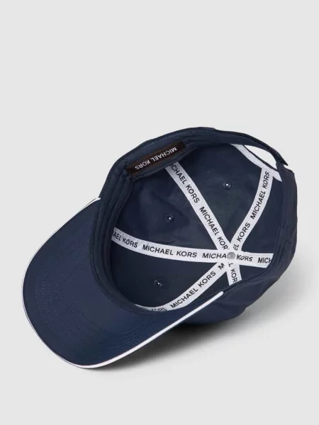 Czapka z daszkiem i napisem z logo model ‘RIPSTOP’ Michael Kors granatowa