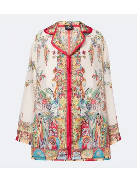 Cămașă Etro de mătase cu model paisley