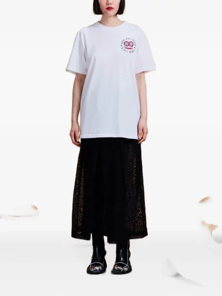 Tricou Henrik Vibskov cu imagine alb