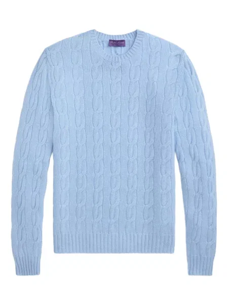 Svetr Ralph Lauren Purple Label s kulatým výstřihem modrý