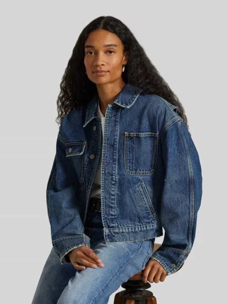 Kurtka jeansowa o kroju relaxed fit z czystej bawełny Polo Ralph Lauren niebieska