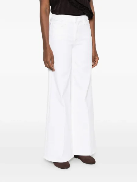 Pantaloni Mother alb