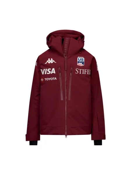 Lniana bluza z kapturem Kappa z kapturem brązowa