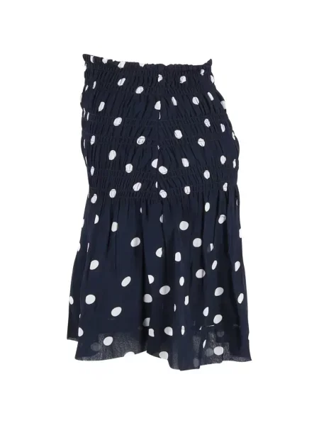 Spódnica Ganni w grochy niebieska