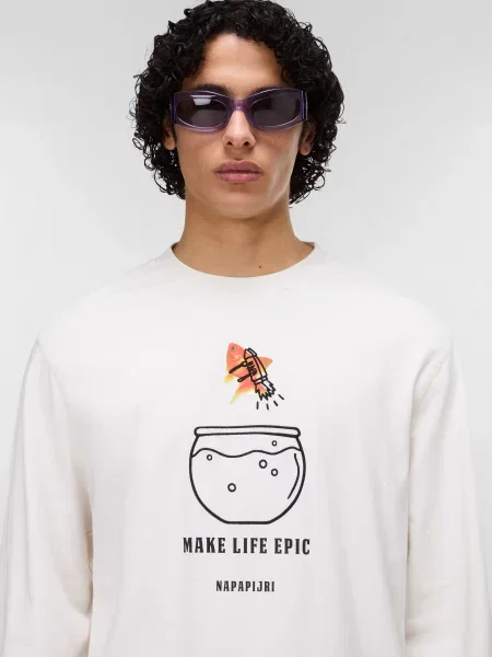 Футболка Napapijri S-SOL LS білий