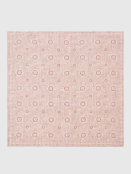 Шелковый двусторонний платок Brunello Cucinelli с принтом