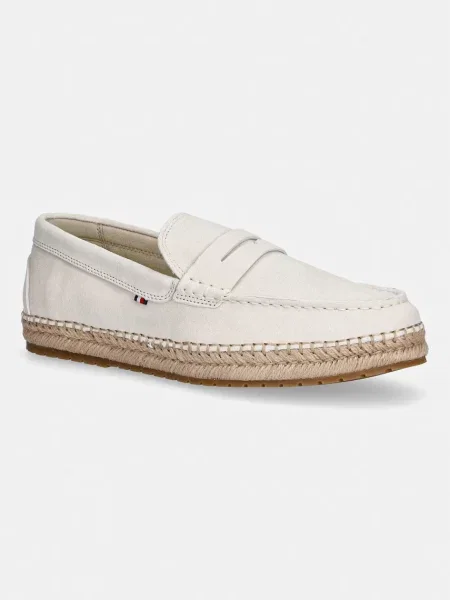 Espadrile Tommy Hilfiger din piele bej