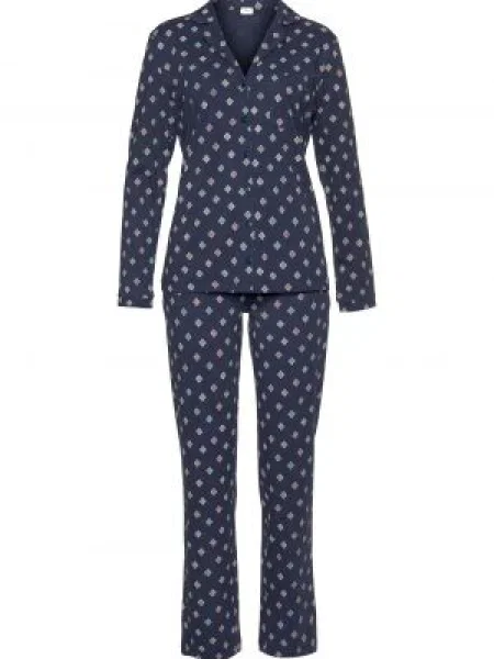 S.Oliver Pijama bleumarin / pastel / verde mentă / rosé galben