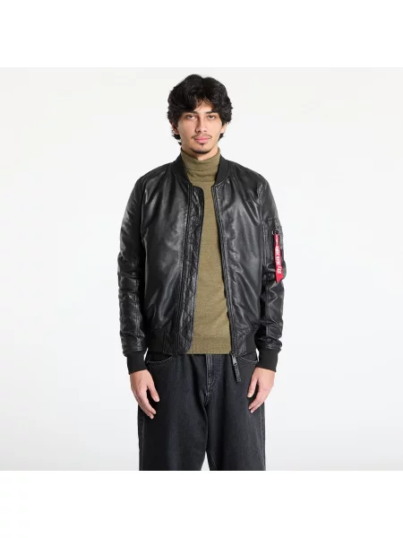 Kurtka Alpha Industries Inc. Leather Black M czarna