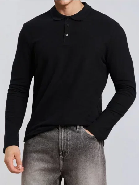 Sinsay koszulka polo czarny