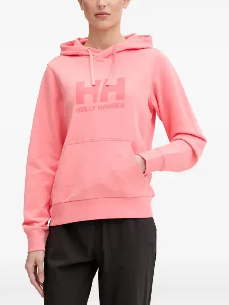 Hanorac cu glugă Helly Hansen cu imagine cu cordon roz