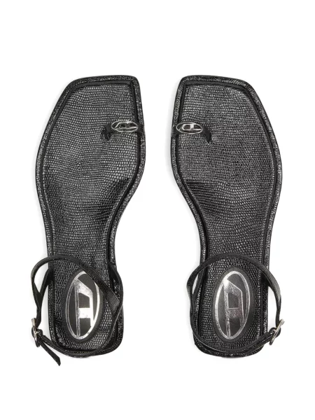 Sandály Diesel bez podpatku z jantaru černé