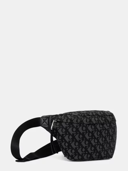 Calvin Klein Jeans Ľadvinka Unstructured Monogram Waistbag čierna
