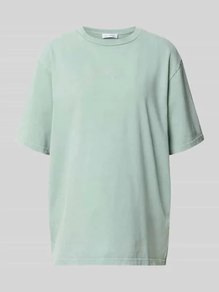 Oversized t-shirt z wyhaftowanym logo model Farmers Market' Oh April miętowa