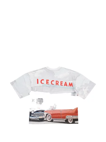 Tricou Icecream tricotate alb