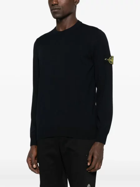 Pulover Stone Island cu decolteu rotund cu strasuri