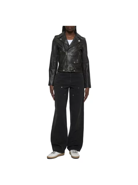 Jeansy Golden Goose z przetarciami czarne