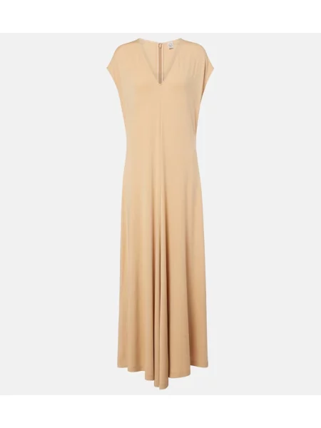 Rochie maxi Toteme din jerseu bej