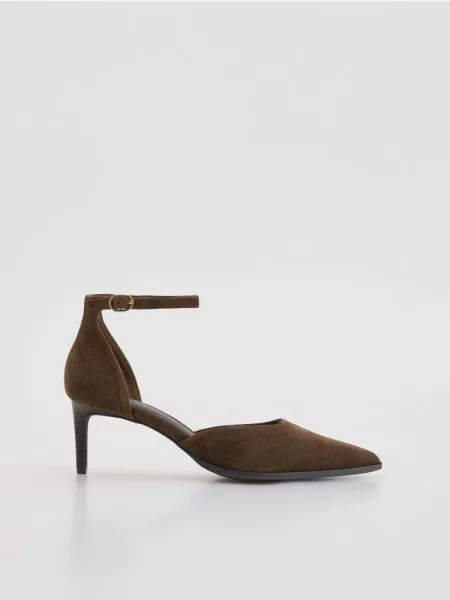 Замшевые туфли Reserved коричневые