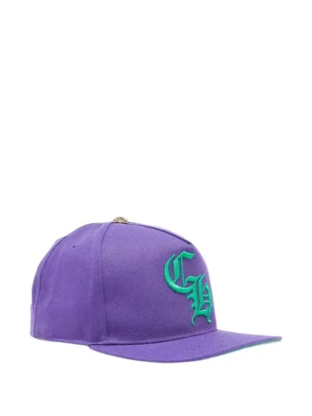 Șapcă Chrome Hearts cu broderie cu motiv cu inimi violet
