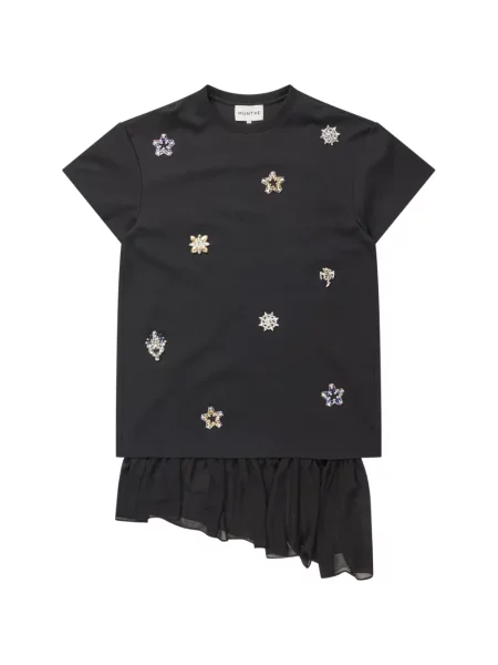 Tricou Munthe cu volane negru