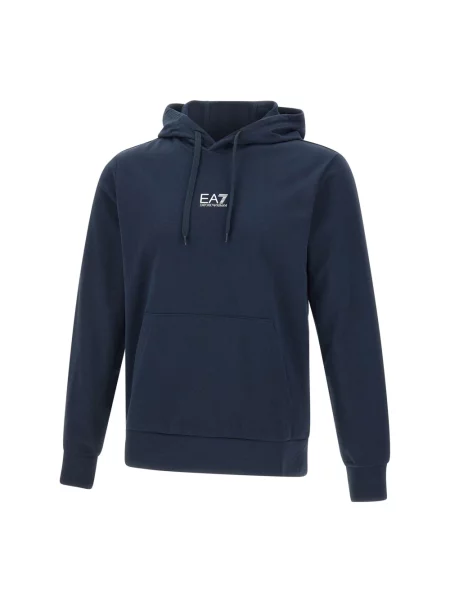 Bluza z kapturem Emporio Armani Ea7 z kapturem niebieska