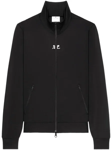 Geacă Courreges cu broderie din jerseu negru