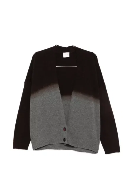 Cardigan Alysi cu decolteu în V cu gradient maro