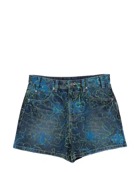 Pantaloni scurți din denim Jnby cu model floral cu imagine albastru
