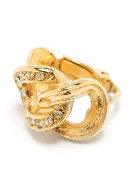 Náušnice Christian Dior Pre-owned zlaté