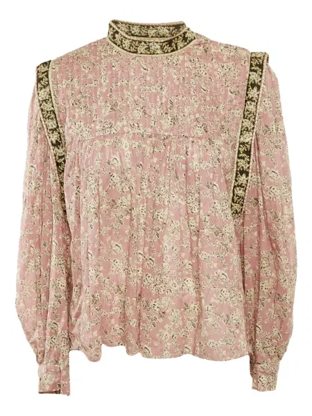 Bluză Marant Etoile cu model floral cu imagine roz