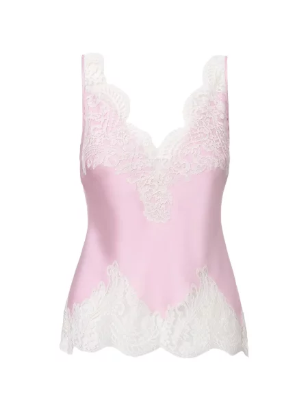 Top Il Volo din dantelă roz