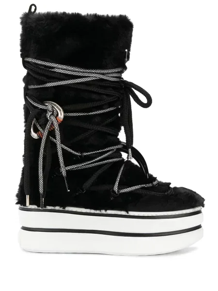 Blană artificială botine Hogan negru