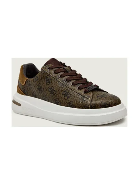 Guess Sneakers ELBA | piele întoarsă maro