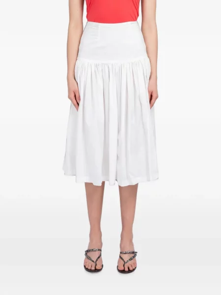 Pantaloni culottes Amomento alb