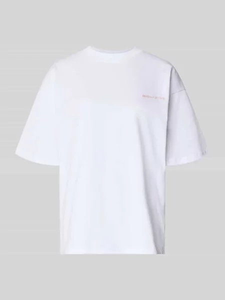 T-shirt o kroju relaxed fit z wyhaftowanym logo Another Cotton Lab biała