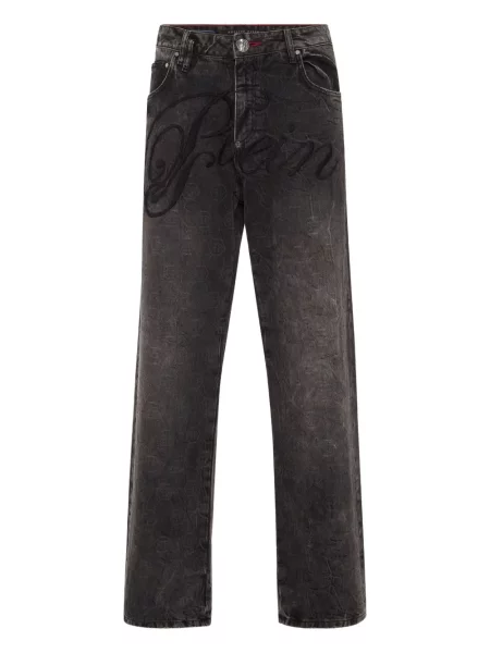 Blugi Philipp Plein cu autograf gri