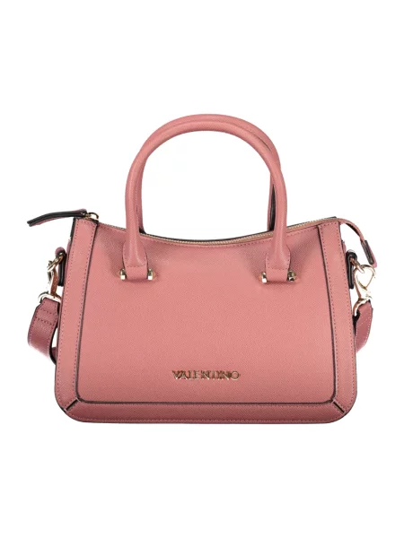Torebka skórzana Valentino Bags skórzana różowa