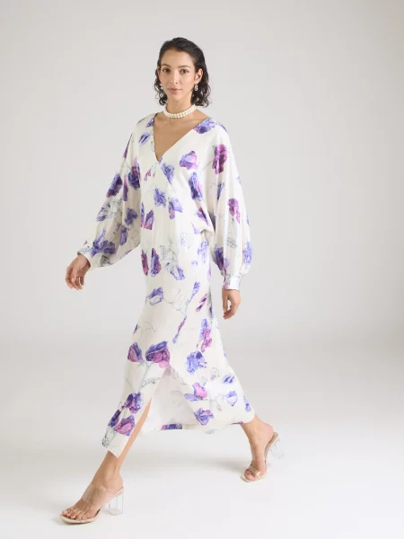 Lindex Rochie Monique albastru / mov prună / mov lavandă / coajă de ou alb