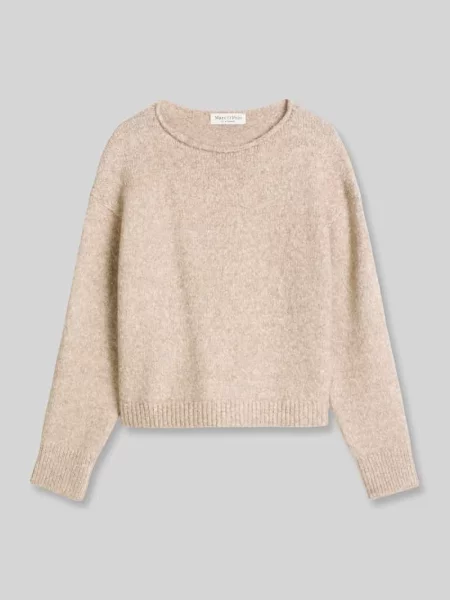 Sweter z mieszanki alpaki i wełny Marc O'polo beżowy