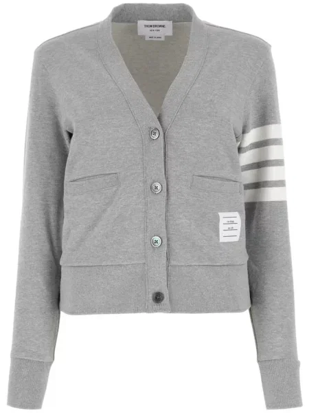 Cardigan Thom Browne cu dungi gri