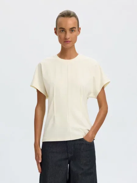 SELECTED Tricou SLWEra crem