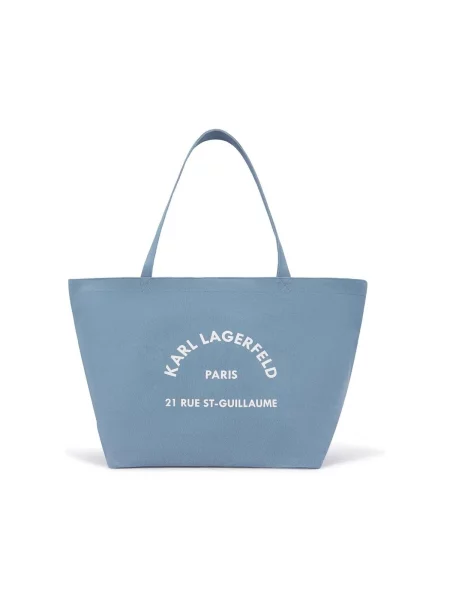 Geantă shopper Karl Lagerfeld din canvas albastru