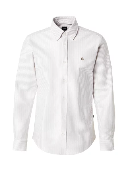 BOSS Košile ROAN tmavě béžová bílá