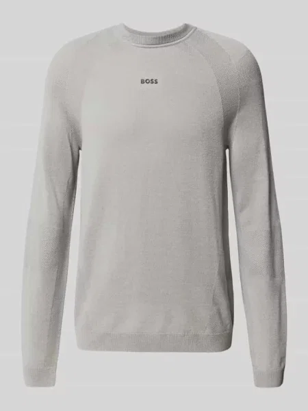 Sweter z dzianiny o kroju regular fit z dodatkiem wełny Boss Green