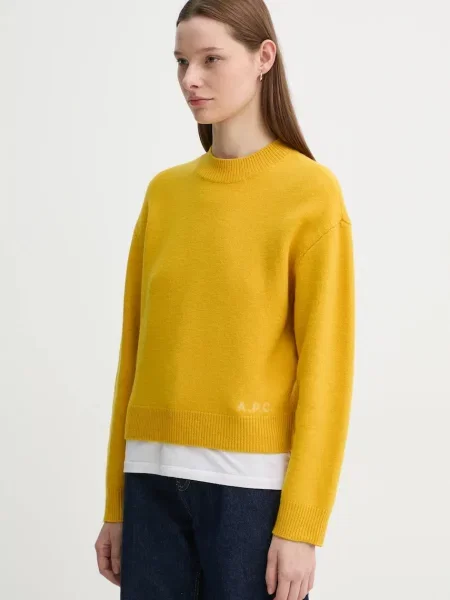 A.P.C. pulover de lana pull esther femei galben